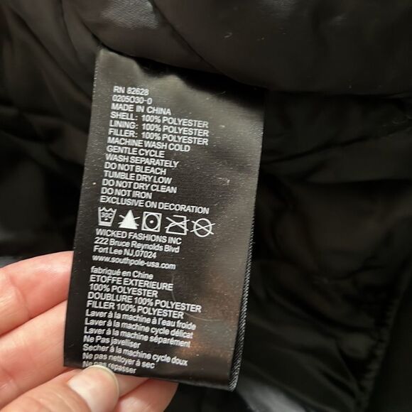 South Pole Flight Bomber black jacket Large - Picture 10 of 11